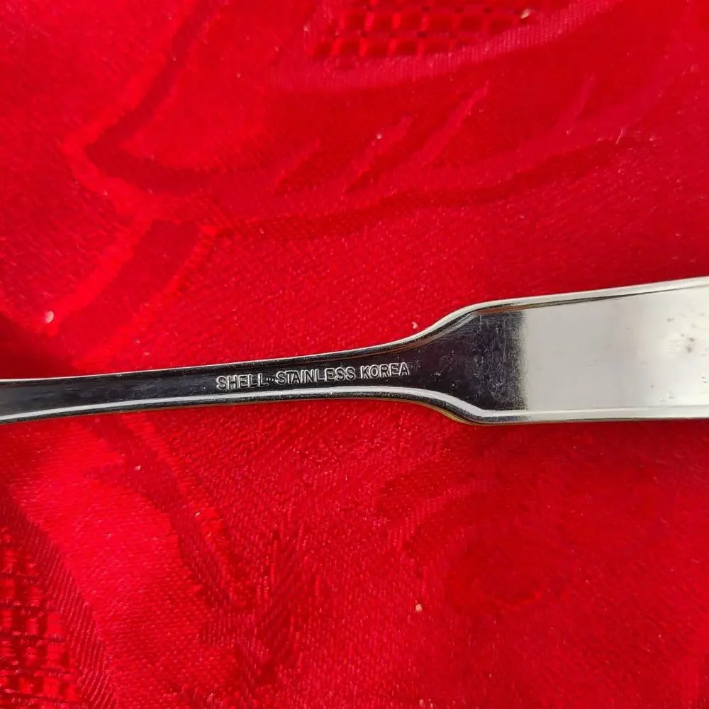 14X Tsp Colonial Shell Stainless Teaspoons Korea